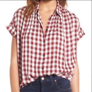 MADEWELL Central Red Gingham Print Shirt
